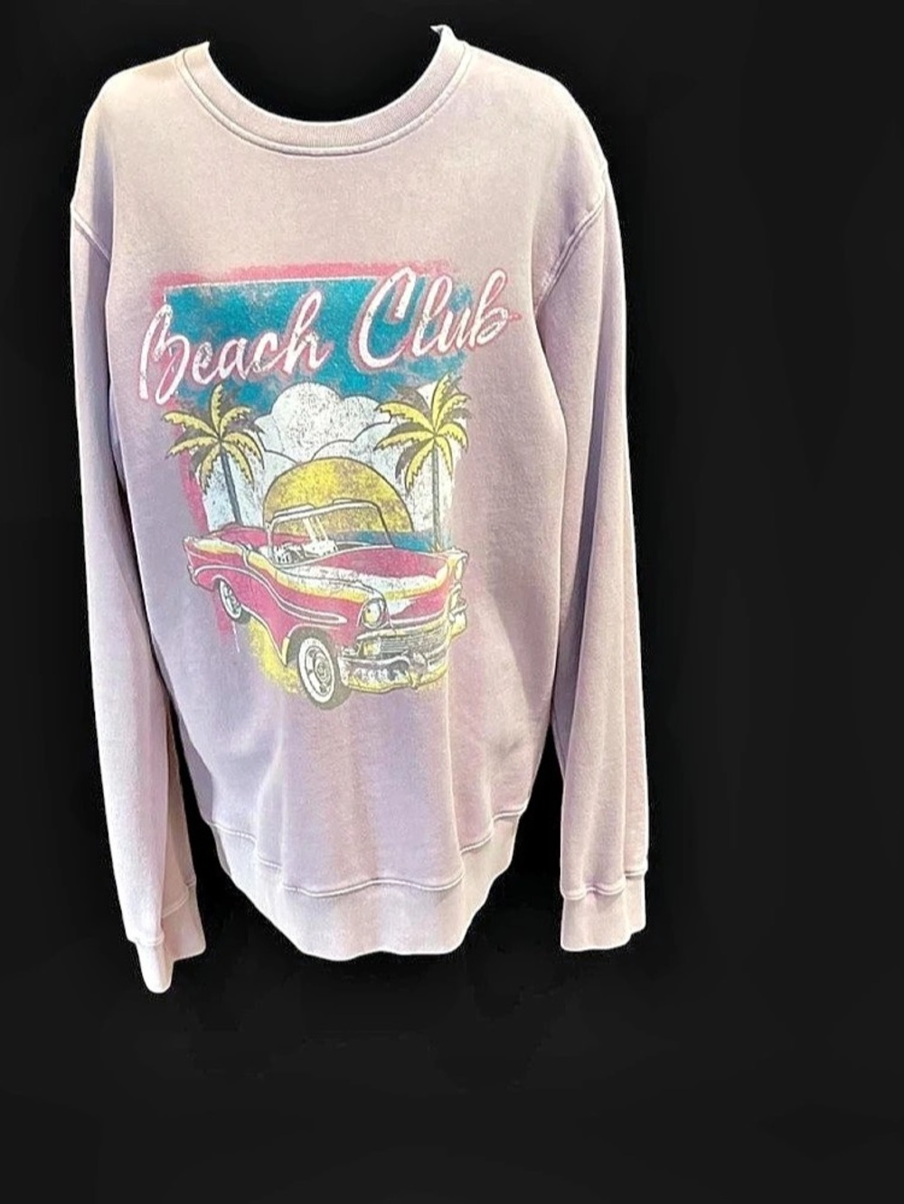 ZUTTER Beach Club Graphic Sweatshirt in Pink Large